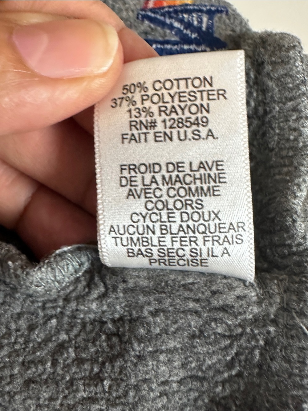 Aviator Nation Grey Zip Hoodie with Rainbow Stripe Lining and Sleeve - Picture 10 of 11